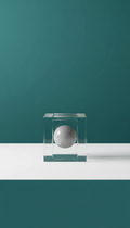 Minimalist glass decor object
