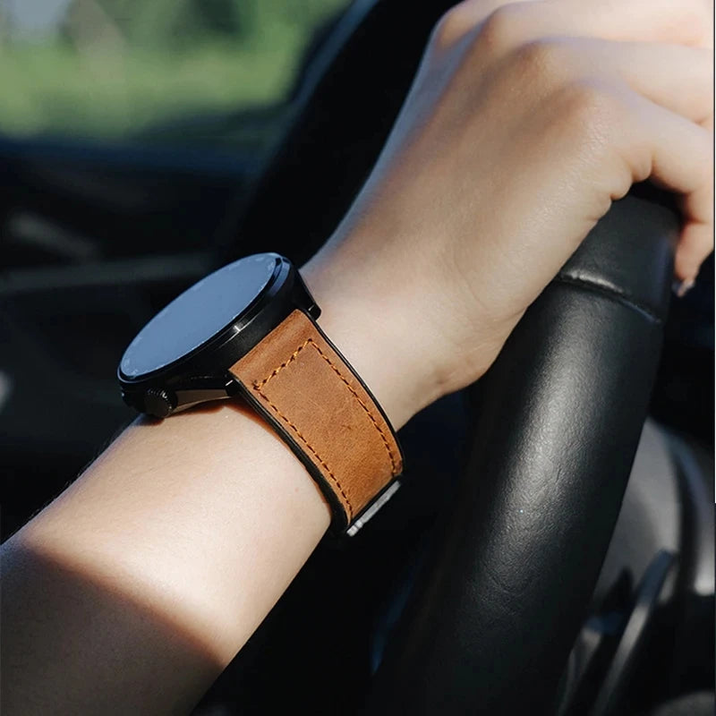 VELORA Hybrid Leather – Magnetic Silicone Samsung Watch Band
