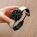 VELORA Hybrid Leather – Magnetic Silicone Samsung Watch Band