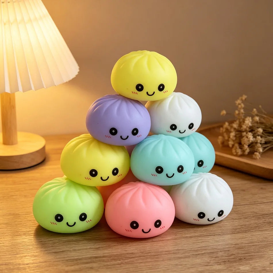 VELORA Dumpling Squishies LED Bun: Glowing Squeeze Toy