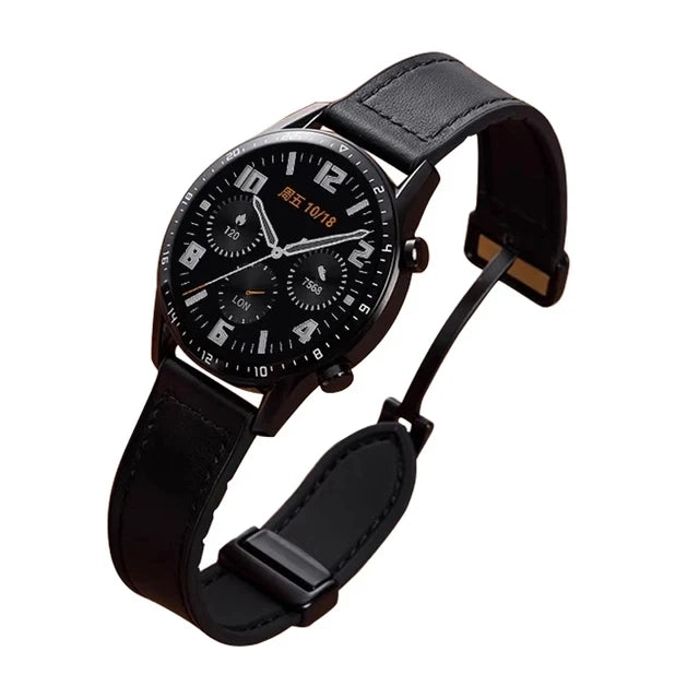 VELORA Hybrid Leather – Magnetic Silicone Samsung Watch Band