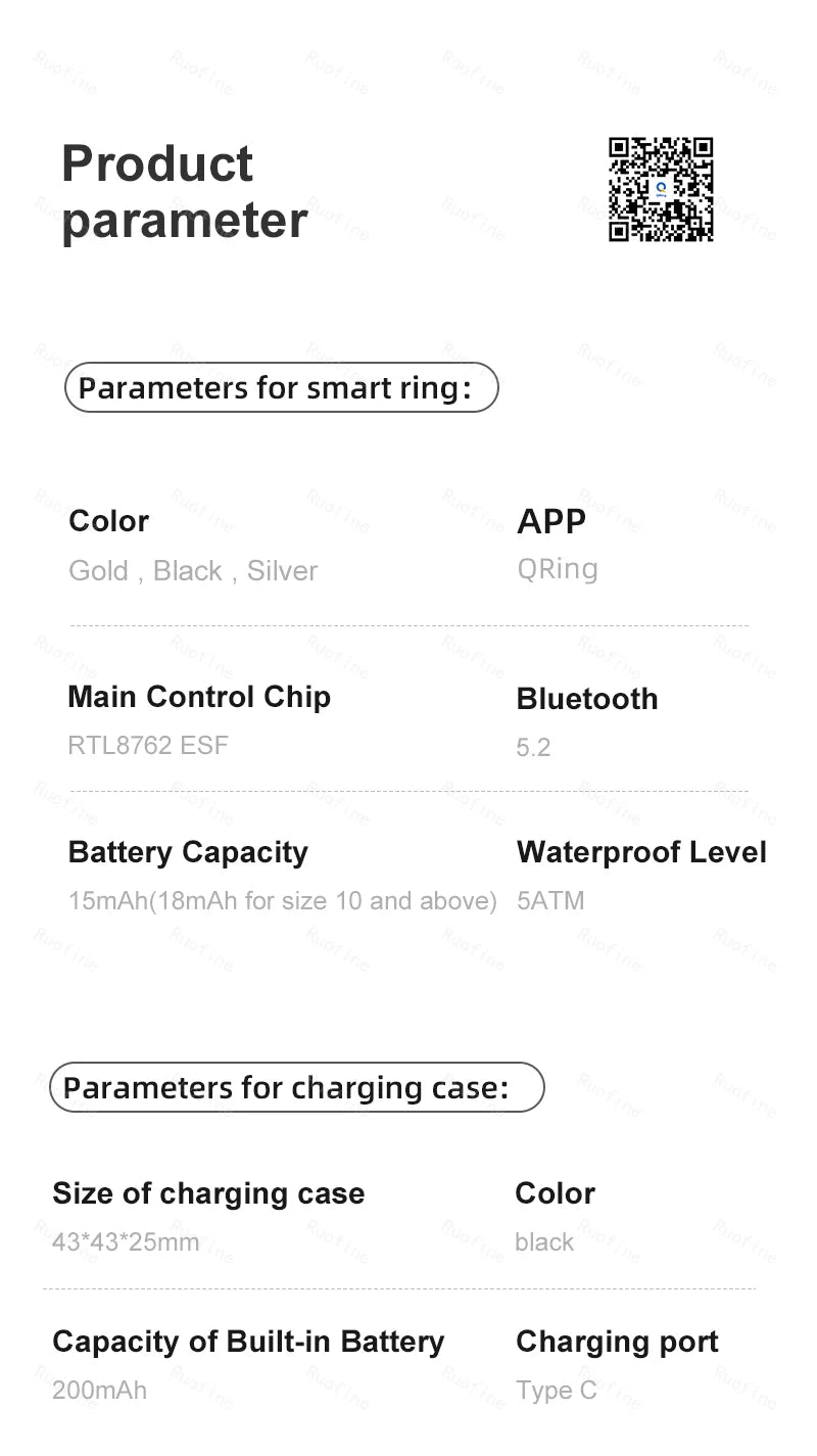 VELORA Smart Ring – Waterproof Health & Fitness Tracker