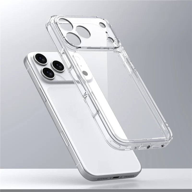 VELORA Crystal Armor – Transparent Shockproof iPhone Case