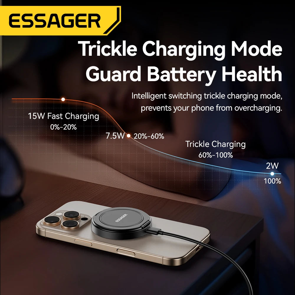 VELORA MagGlow – 15W Fast Magnetic Wireless Charger & Stand