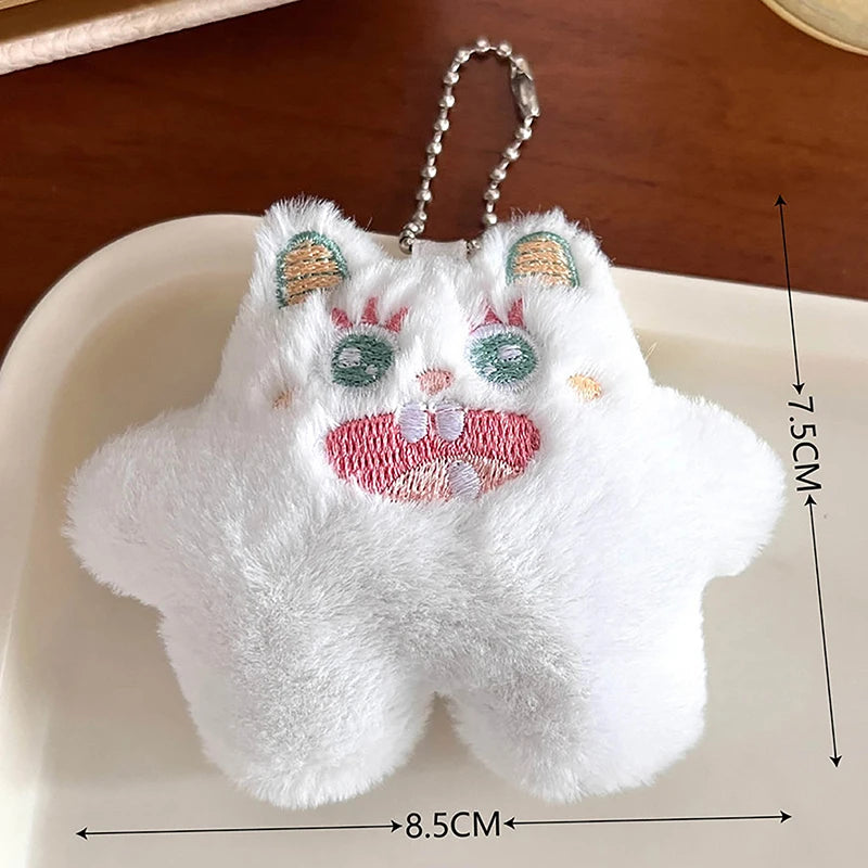 VELORA Kawaii Fuzzy Plush Little Monster Keychain