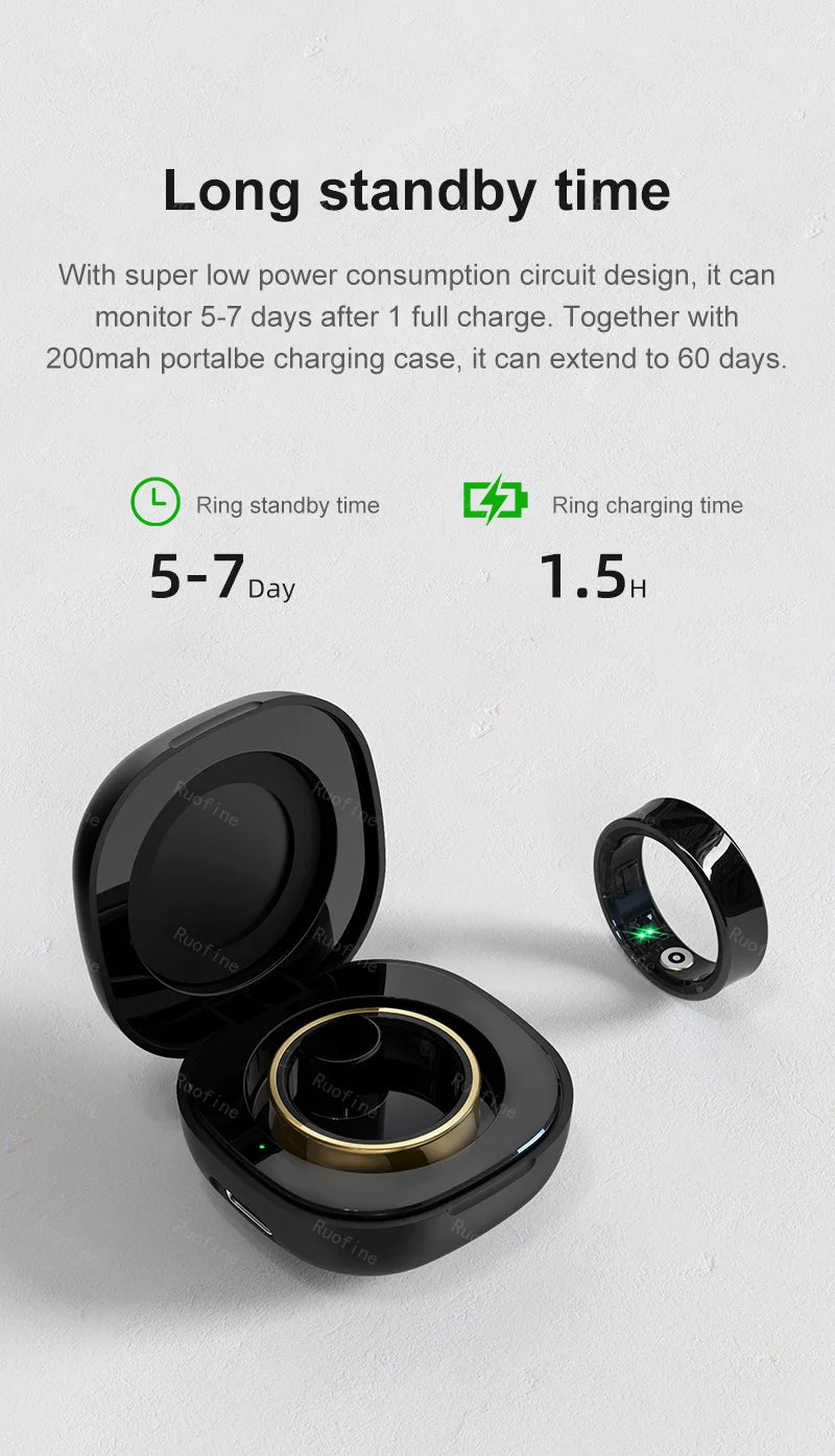 VELORA Smart Ring – Waterproof Health & Fitness Tracker