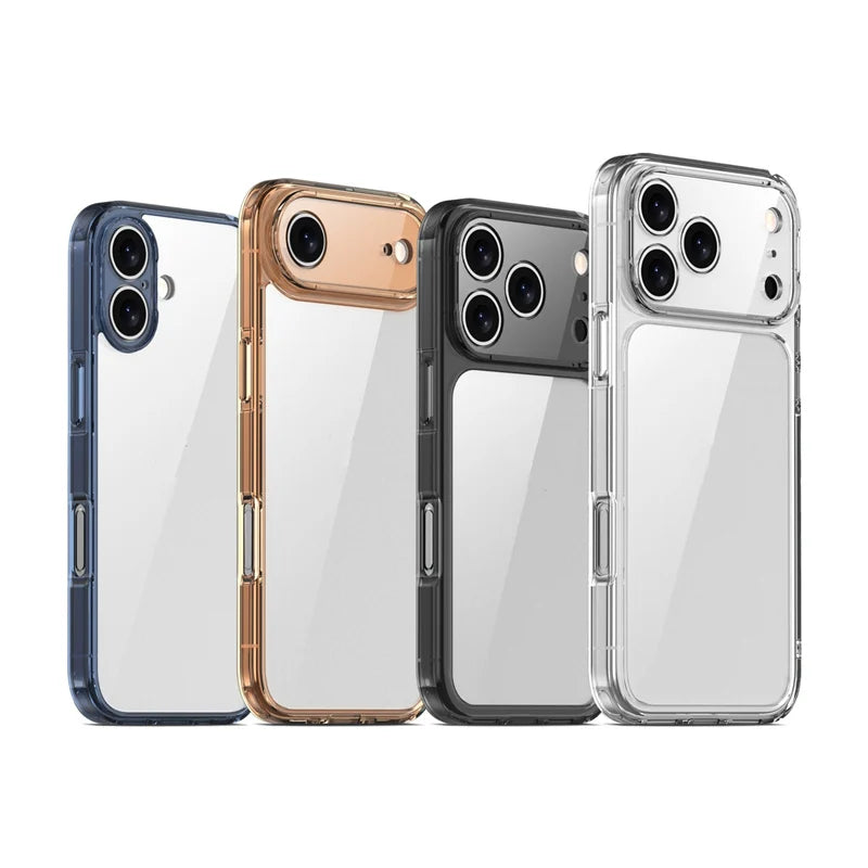 VELORA Crystal Armor – Transparent Shockproof iPhone Case