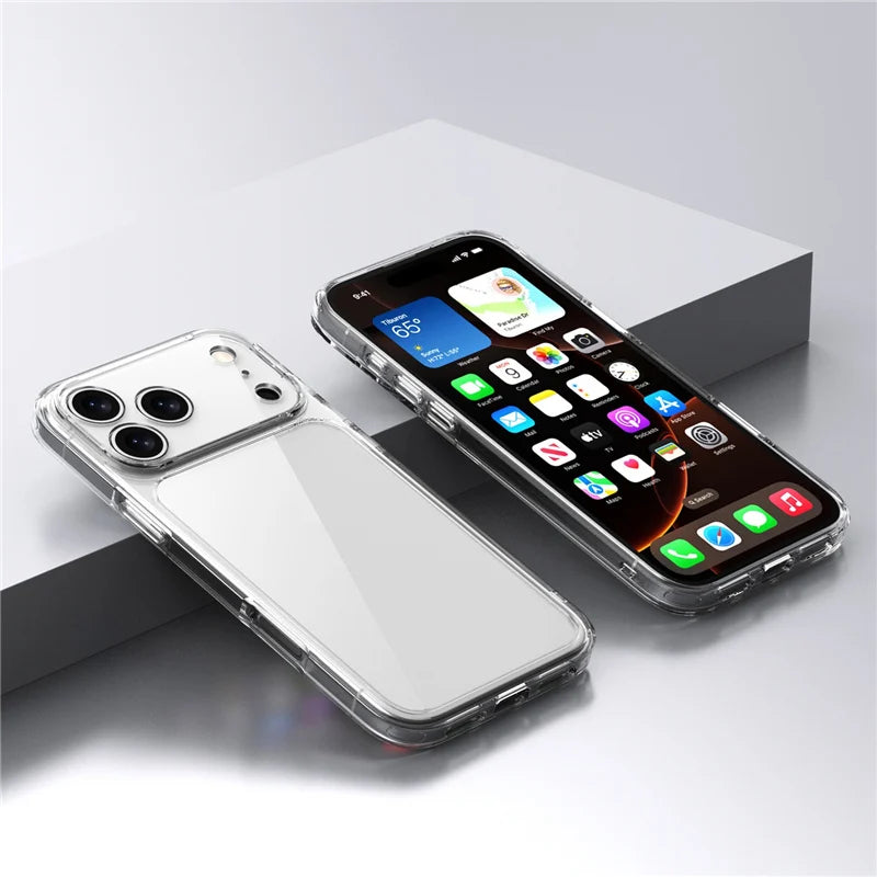 VELORA Crystal Armor – Transparent Shockproof iPhone Case