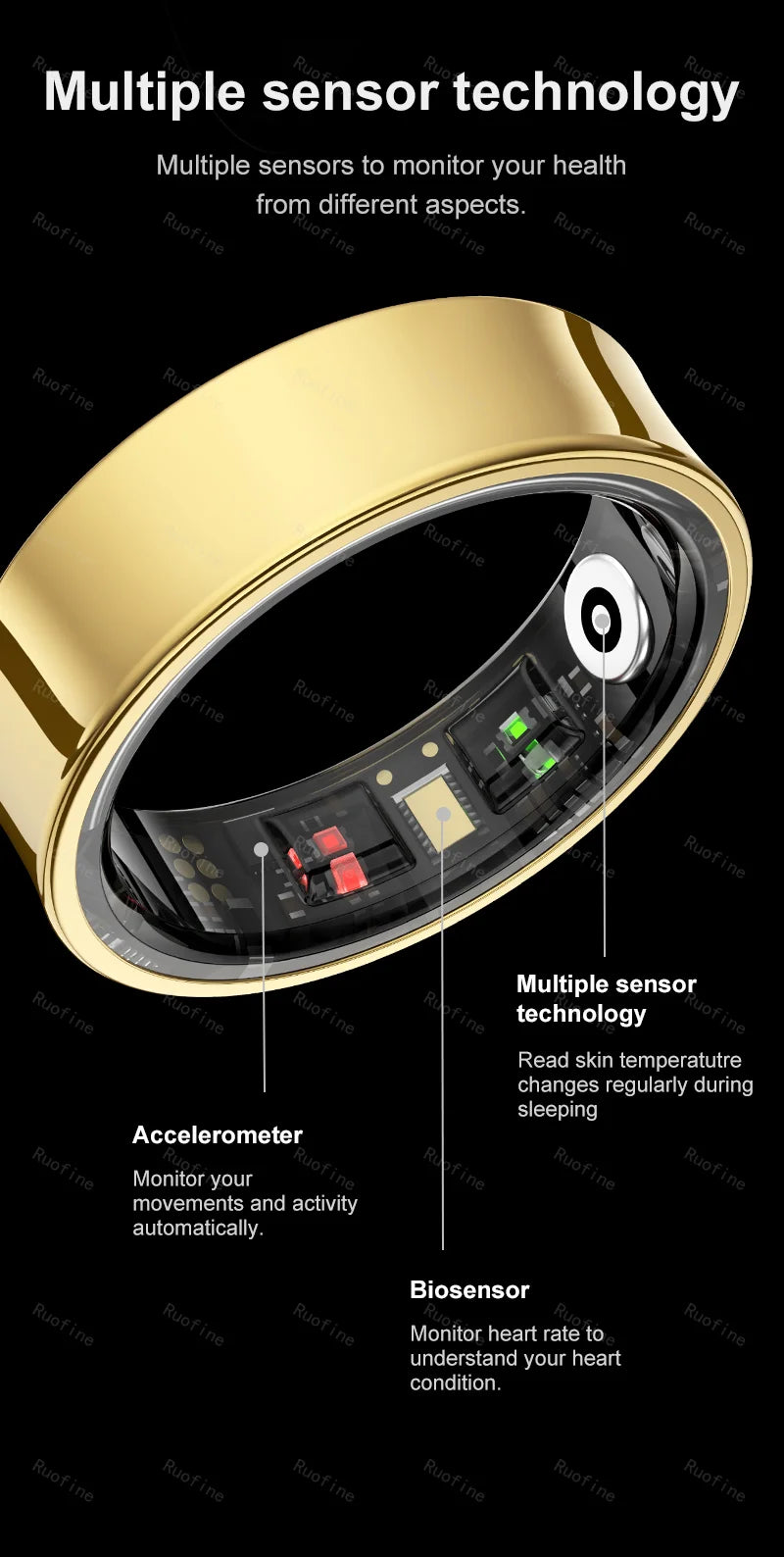 VELORA Smart Ring – Waterproof Health & Fitness Tracker