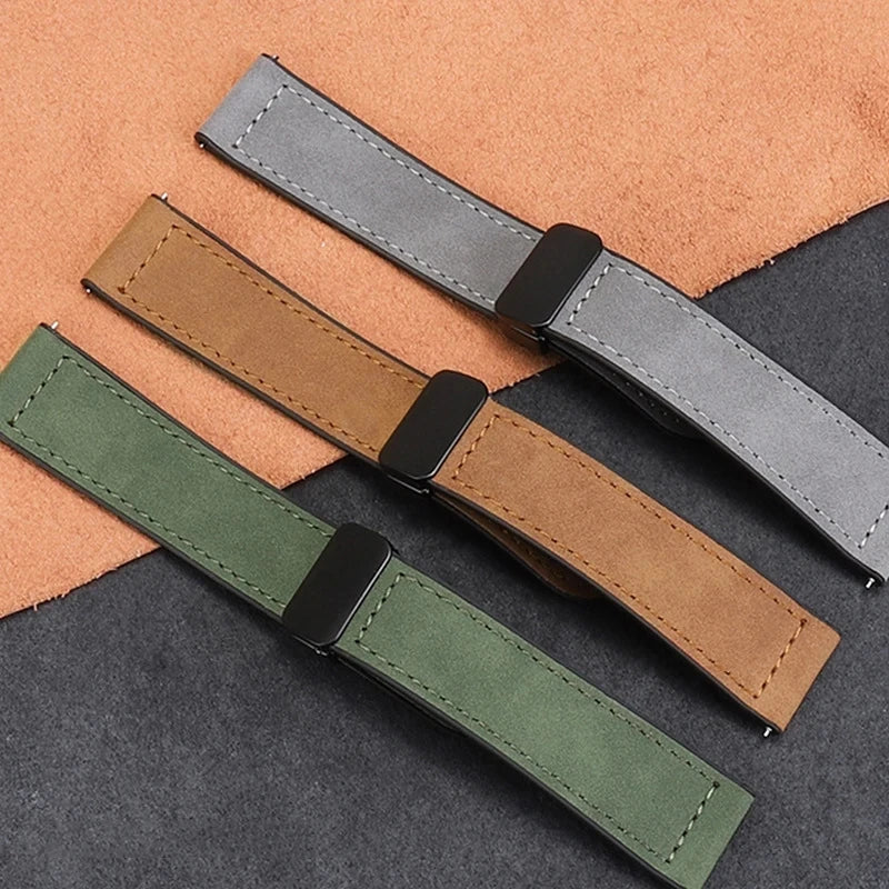 VELORA Hybrid Leather – Magnetic Silicone Samsung Watch Band