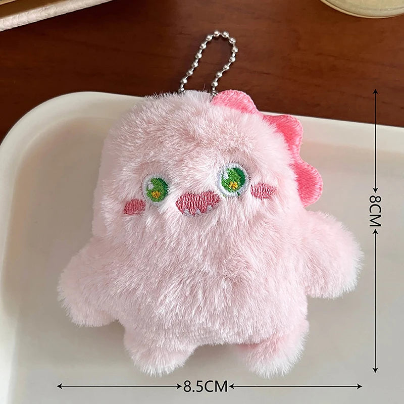 VELORA Kawaii Fuzzy Plush Little Monster Keychain