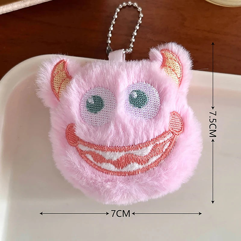 VELORA Kawaii Fuzzy Plush Little Monster Keychain
