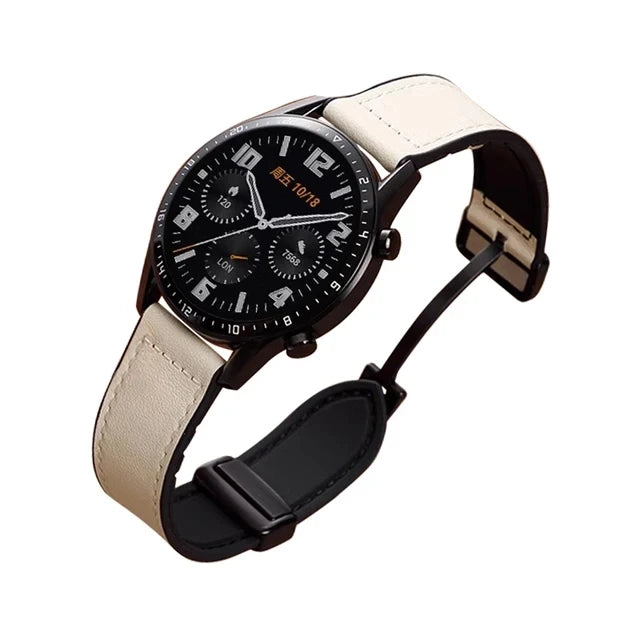 VELORA Hybrid Leather – Magnetic Silicone Samsung Watch Band
