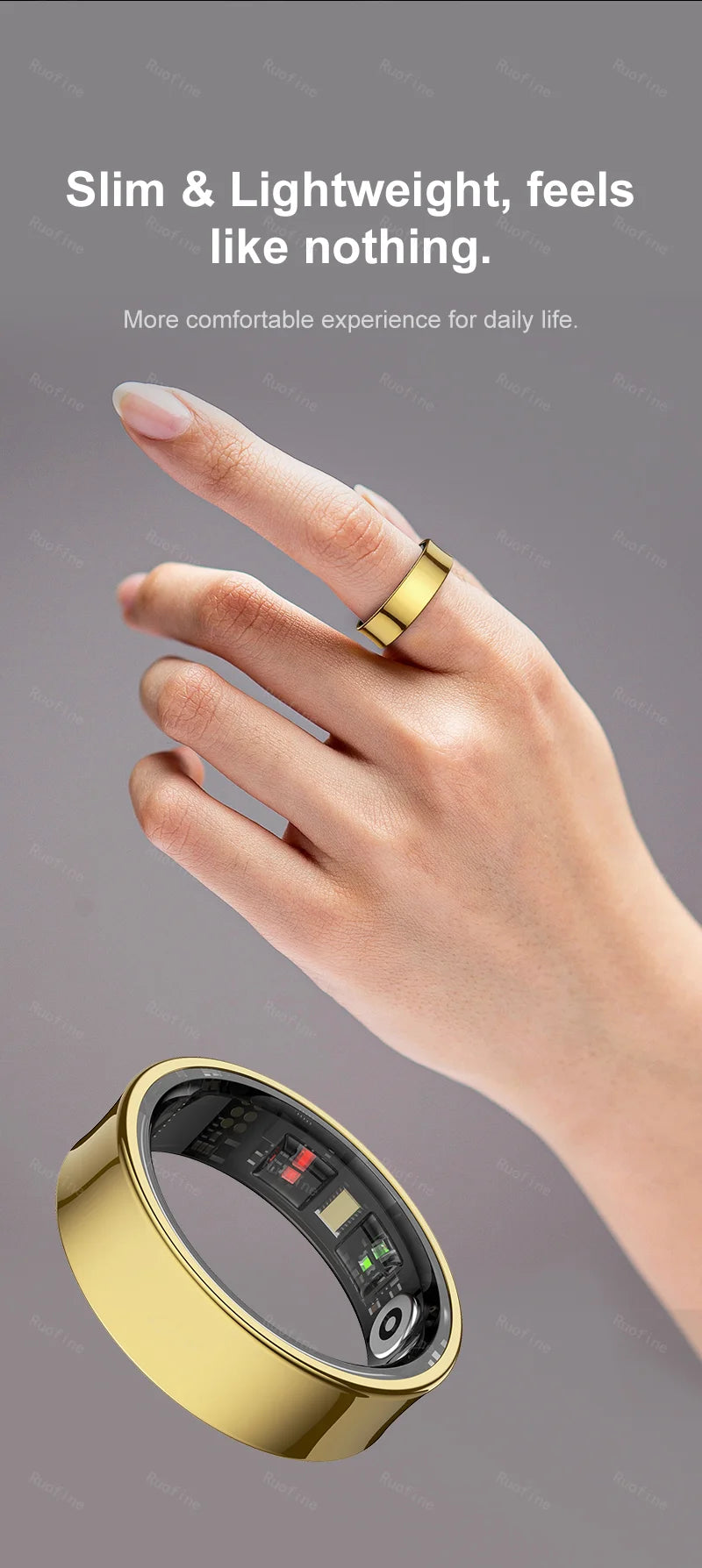 VELORA Smart Ring – Waterproof Health & Fitness Tracker
