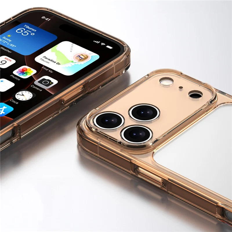 VELORA Crystal Armor – Transparent Shockproof iPhone Case