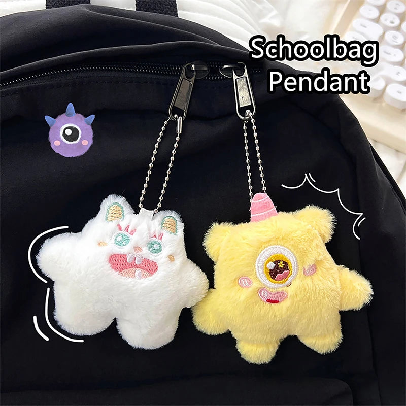 VELORA Kawaii Fuzzy Plush Little Monster Keychain