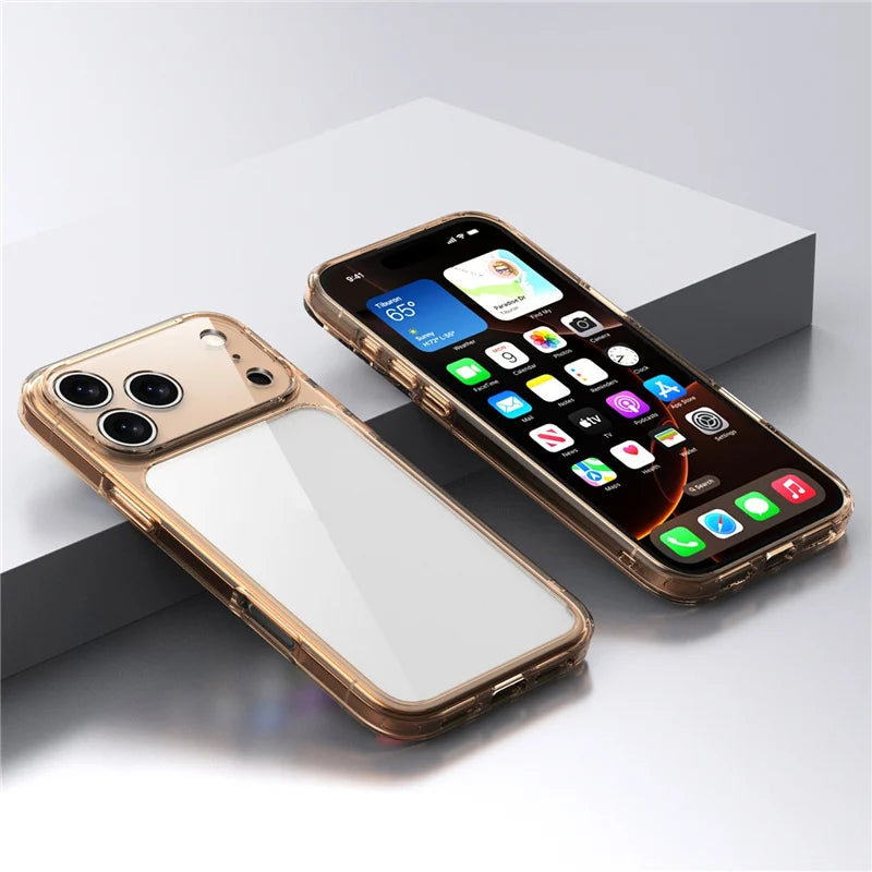 VELORA Crystal Armor – Transparent Shockproof iPhone Case