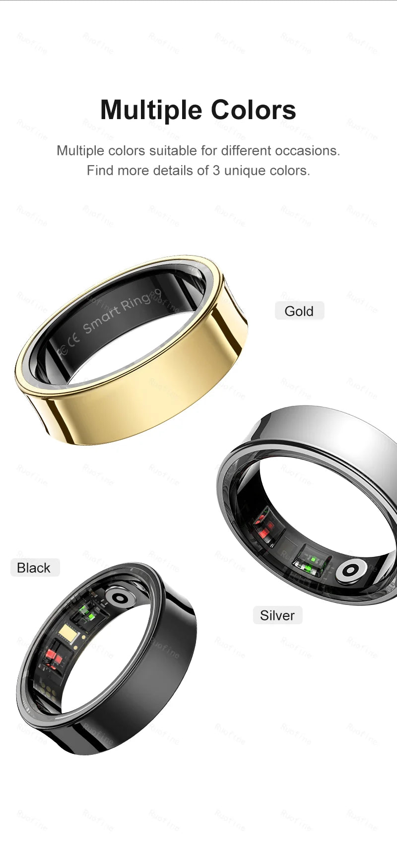 VELORA Smart Ring – Waterproof Health & Fitness Tracker