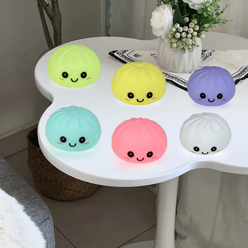 VELORA Dumpling Squishies LED Bun: Glowing Squeeze Toy