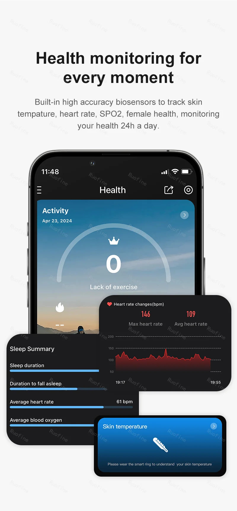 VELORA Smart Ring – Waterproof Health & Fitness Tracker