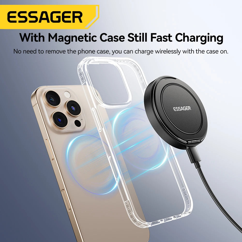VELORA MagGlow – 15W Fast Magnetic Wireless Charger & Stand