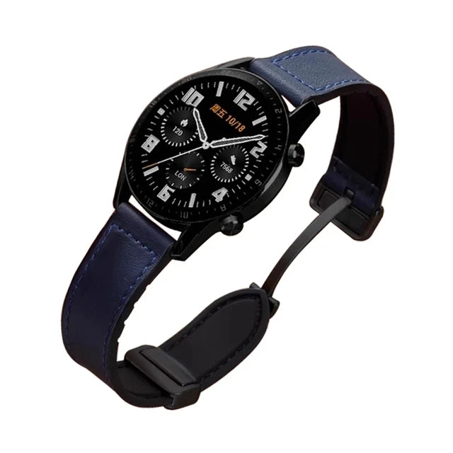VELORA Hybrid Leather – Magnetic Silicone Samsung Watch Band
