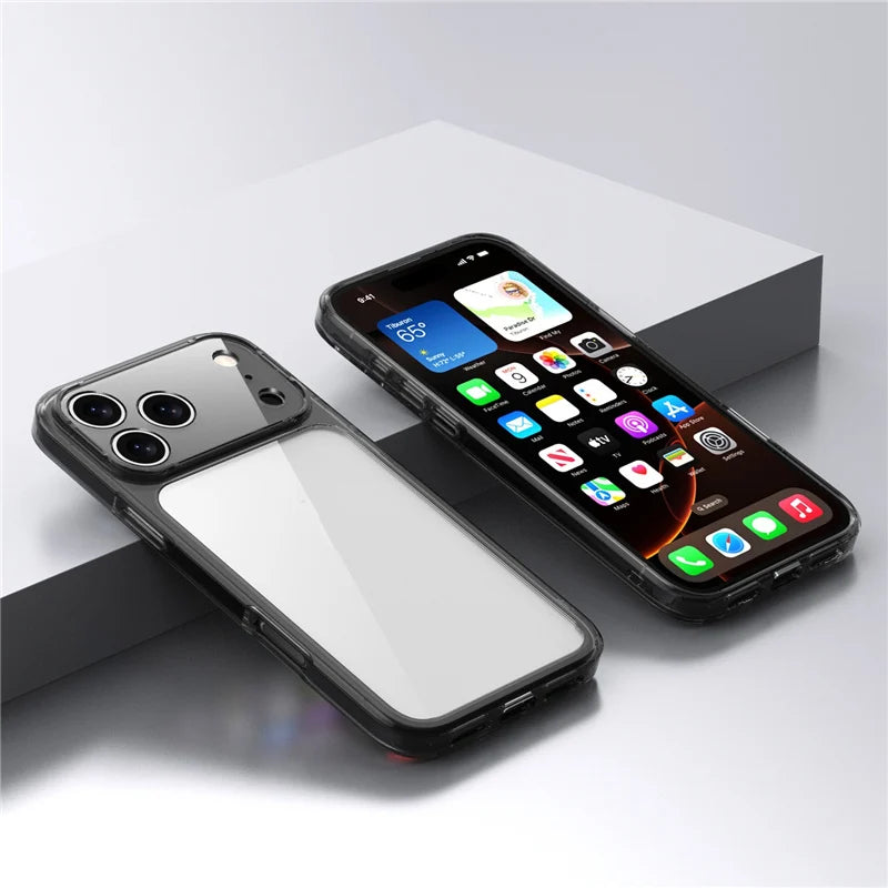 VELORA Crystal Armor – Transparent Shockproof iPhone Case