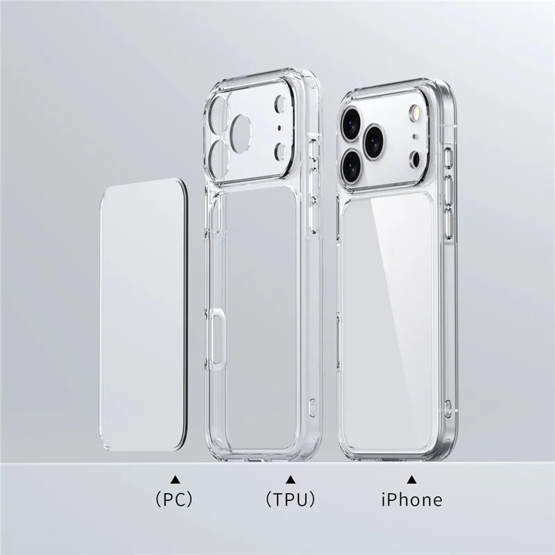 VELORA Crystal Armor – Transparent Shockproof iPhone Case