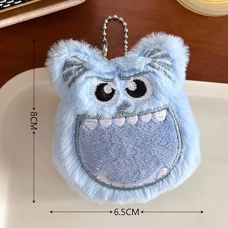 VELORA Kawaii Fuzzy Plush Little Monster Keychain
