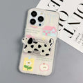 VELORA Playful Pup – Striped Puppy Case with Matching Phone Holder