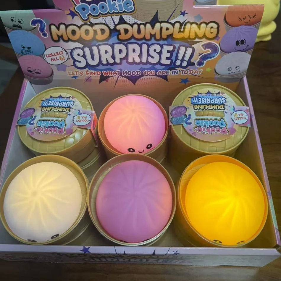 VELORA Dumpling Squishies LED Bun: Glowing Squeeze Toy