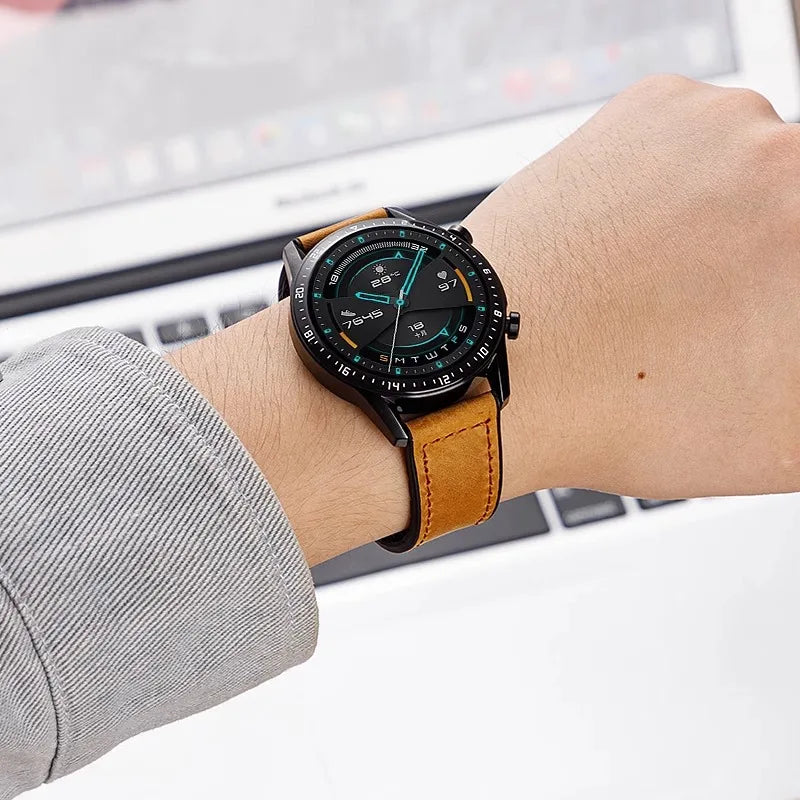 VELORA Hybrid Leather – Magnetic Silicone Samsung Watch Band